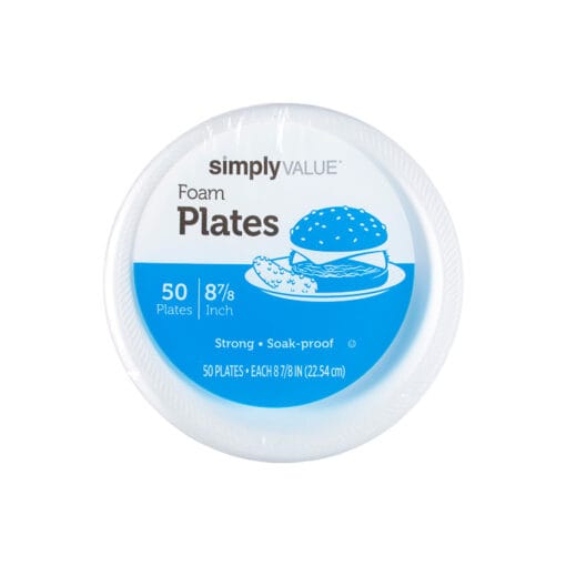 Platos de foam Simply Value