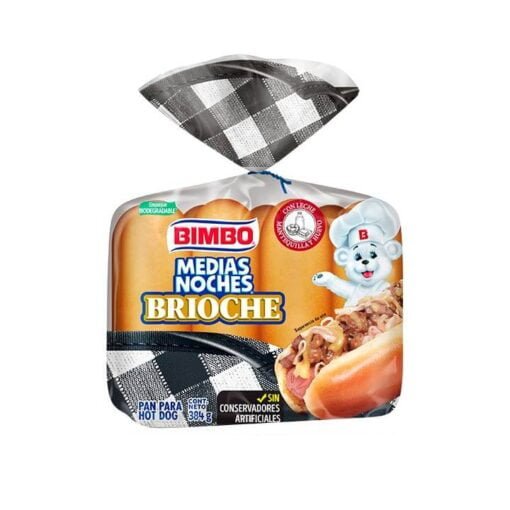 Pan para hot dog medias noches Brioche Bimbo
