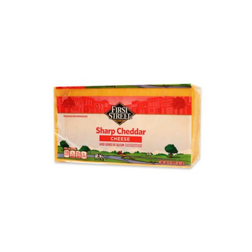 Queso cheddar en barra First Street