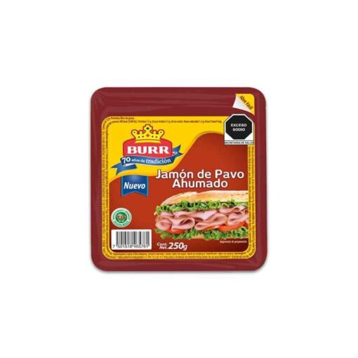 Jamón de pavo ahumado Burr (250 g)