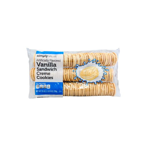 Galletas tipo sándwich sabor vainilla Simply Value