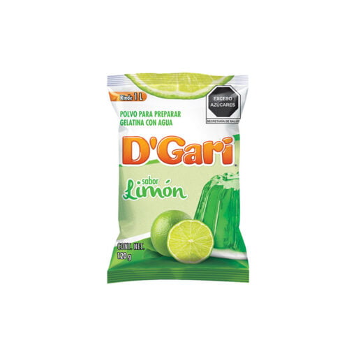 Polvo para preparar gelatina sabor limón