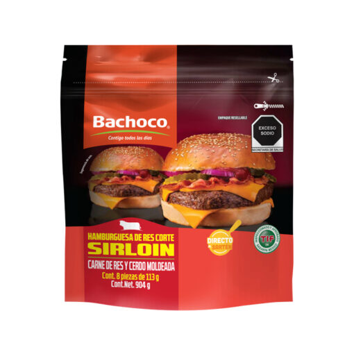 Hamburguesa sirloin Bachoco