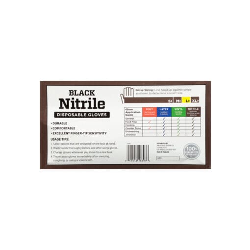 Guantes grandes de nitrilo negro First Street - Image 2